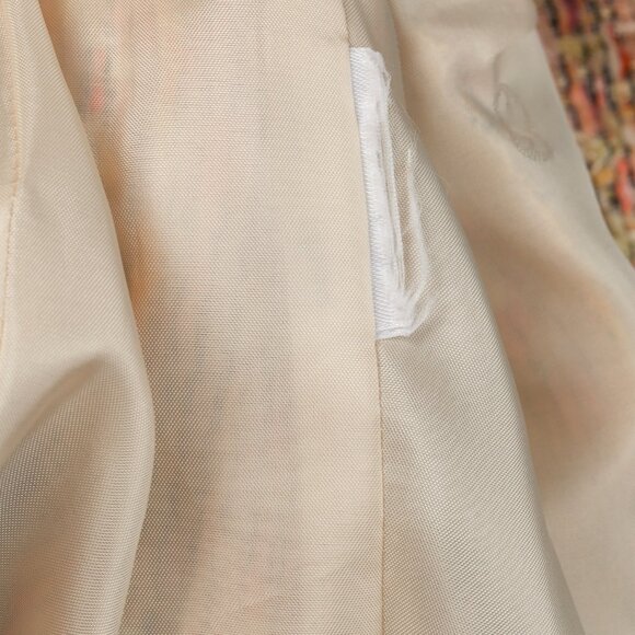 Escada Yellow & Pink Tweed Embellished Lace-Trim Jacket - Picture 10 of 10